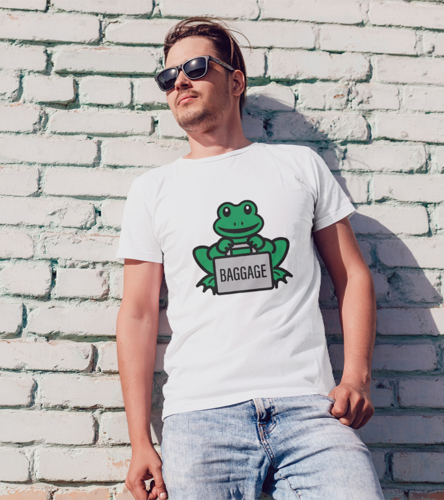Team Baggage Frog Holding Baggage T-Shirt