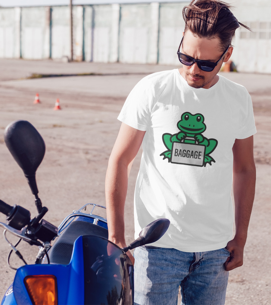 Team Baggage Frog Holding Baggage T-Shirt