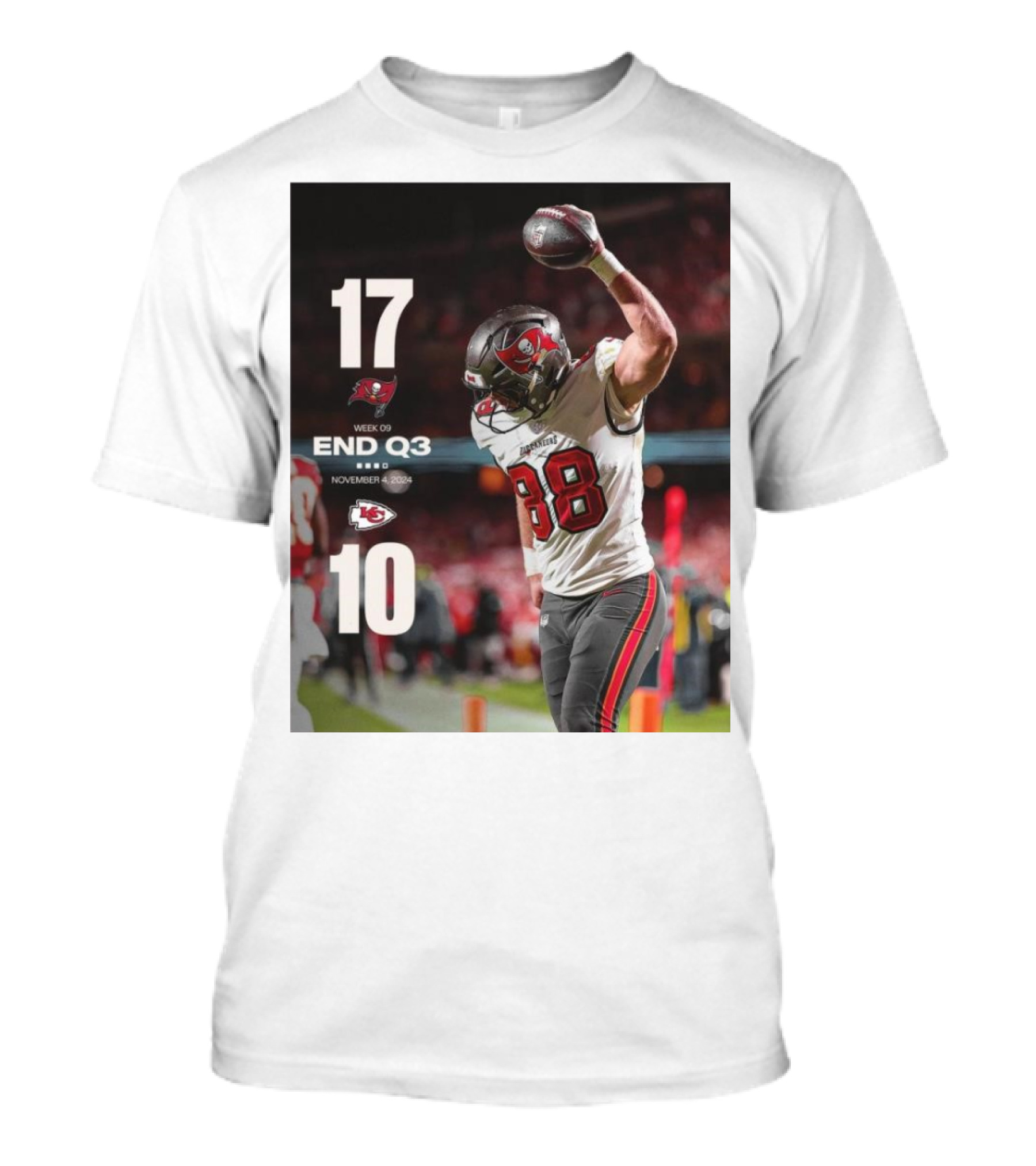 Week 9 Tampa Bay Buccaneers 17 Kansas City Chiefs 10 End Q3 November 4 T-Shirt