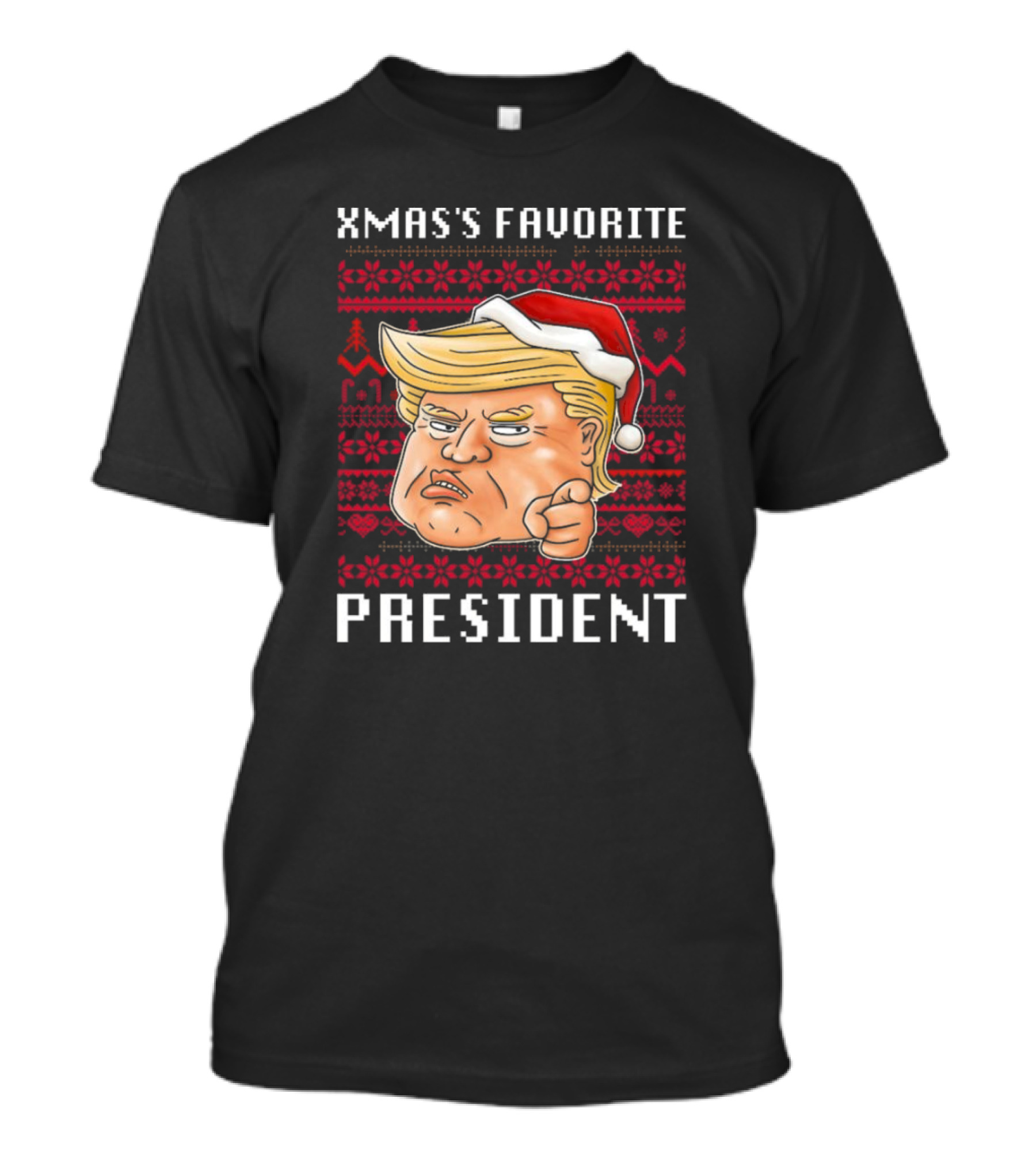 Xmas's Favorite President Funny Political Ugly Christmas T-Shirt