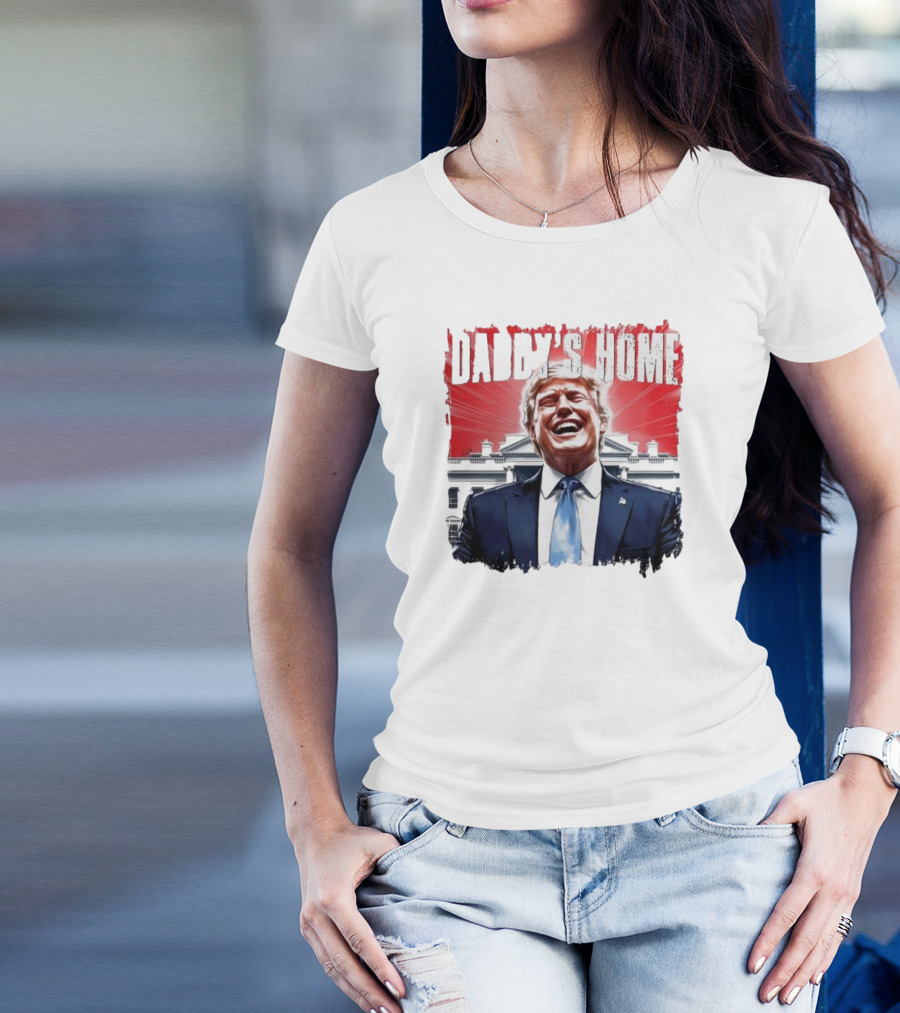 Daddy's Home White House Pink Trump 2024 Trump Won T-Shirt