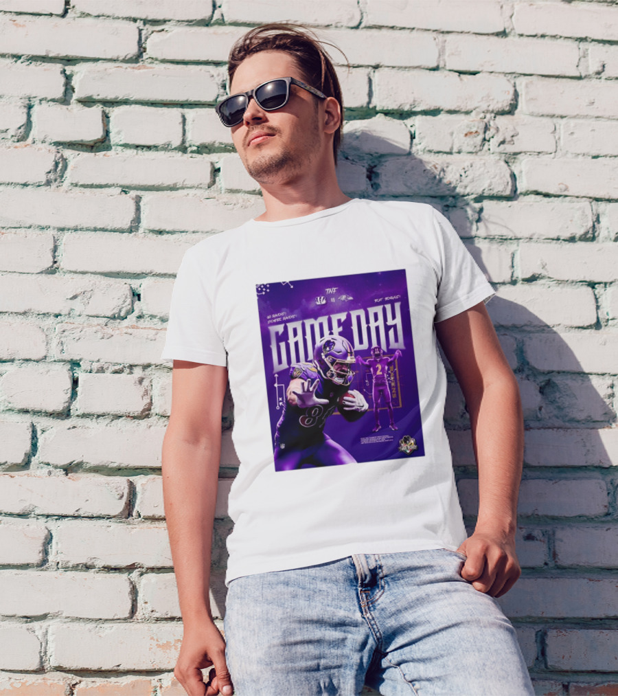 Gameday Baltimore Ravens NFL Go Ravens Siempre Ravens TNF Beat Bengals Thursday Night Football Nov 7 T-Shirt