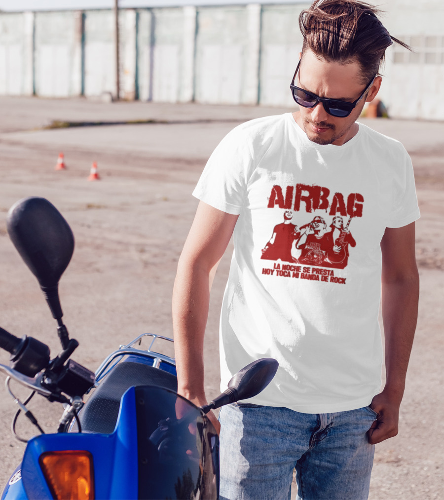 AIRBAG La Noche Se Presta Hoy Toca Mi Banda De Rock T-Shirt