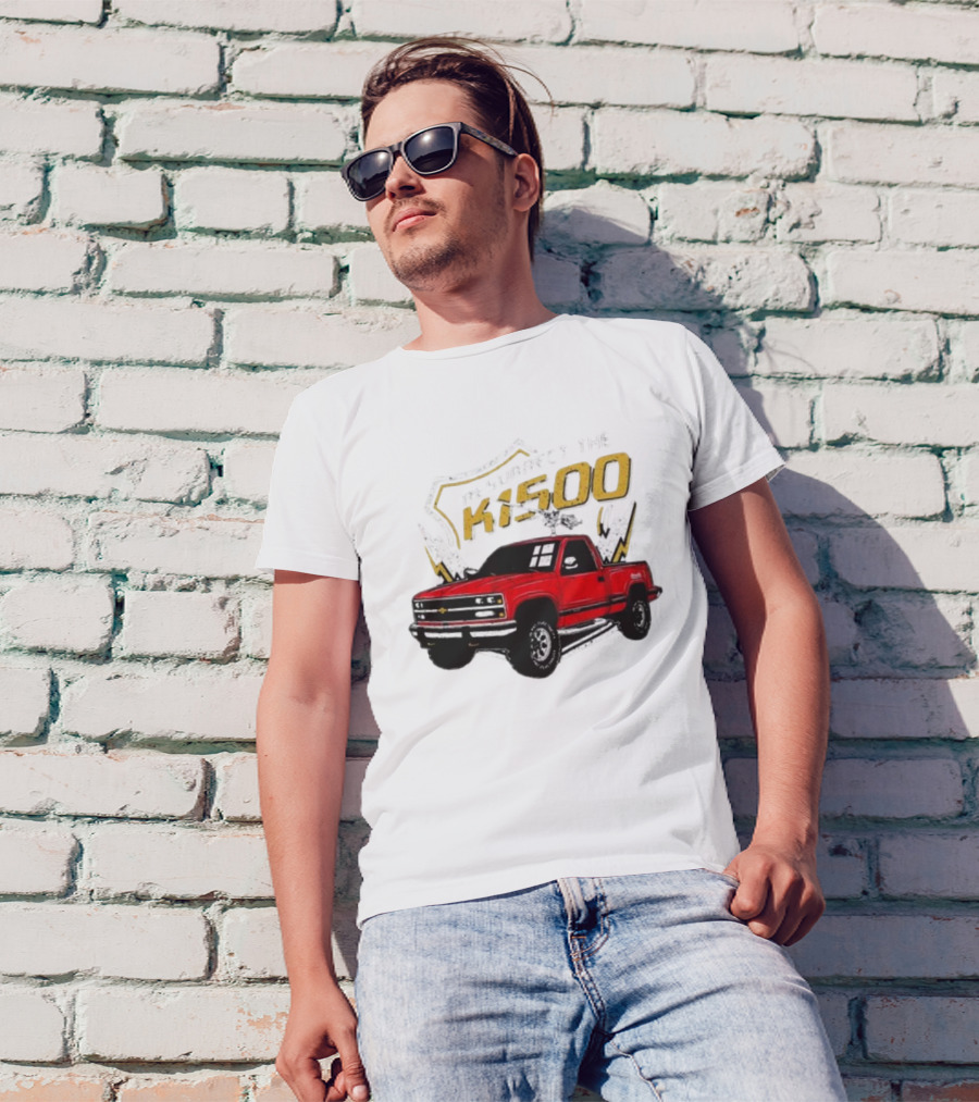 Resurrect The K1500 Fat Electrician Red Chevy Pickup Truck T-Shirt