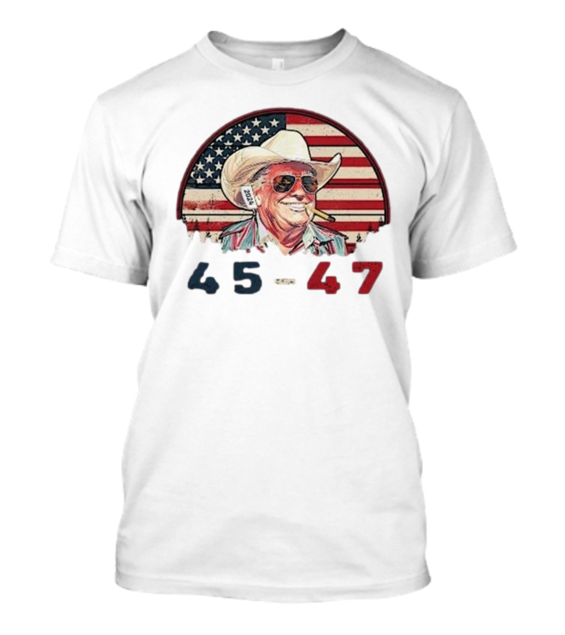 Trump President 2024 Victory For Trump 45 47 Get Over It Trump Won Again T-Shirt