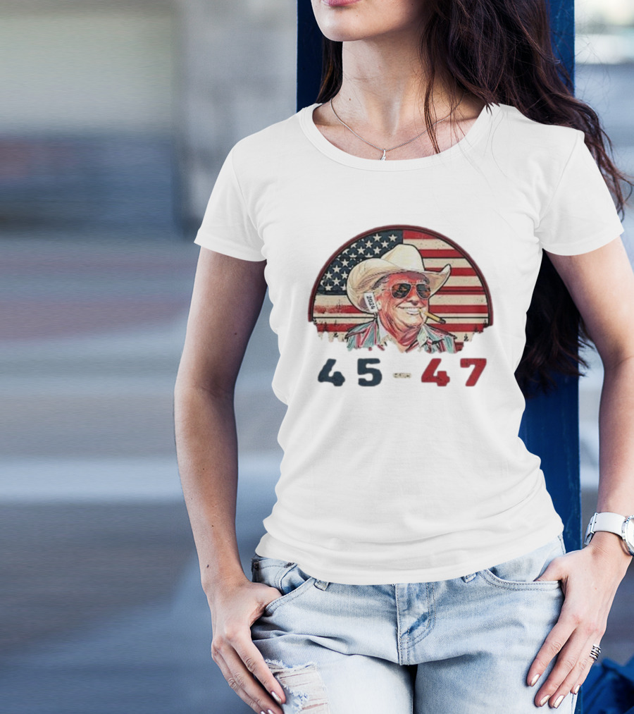 Trump President 2024 Victory For Trump 45 47 Get Over It Trump Won Again T-Shirt