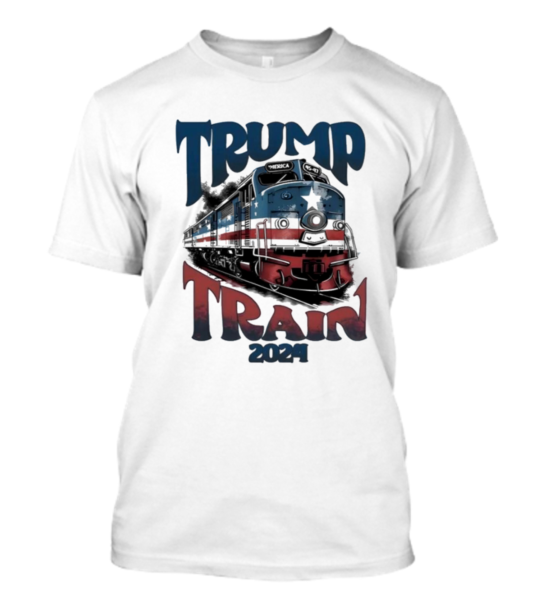 Trump Train 2024 Trump Won 2024 Patriotic Locomotive T-Shirt