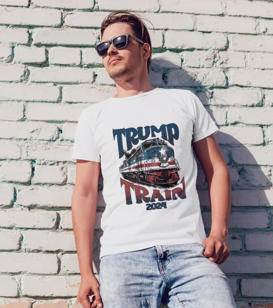 Trump Train 2024 Trump Won 2024 Patriotic Locomotive T-Shirt