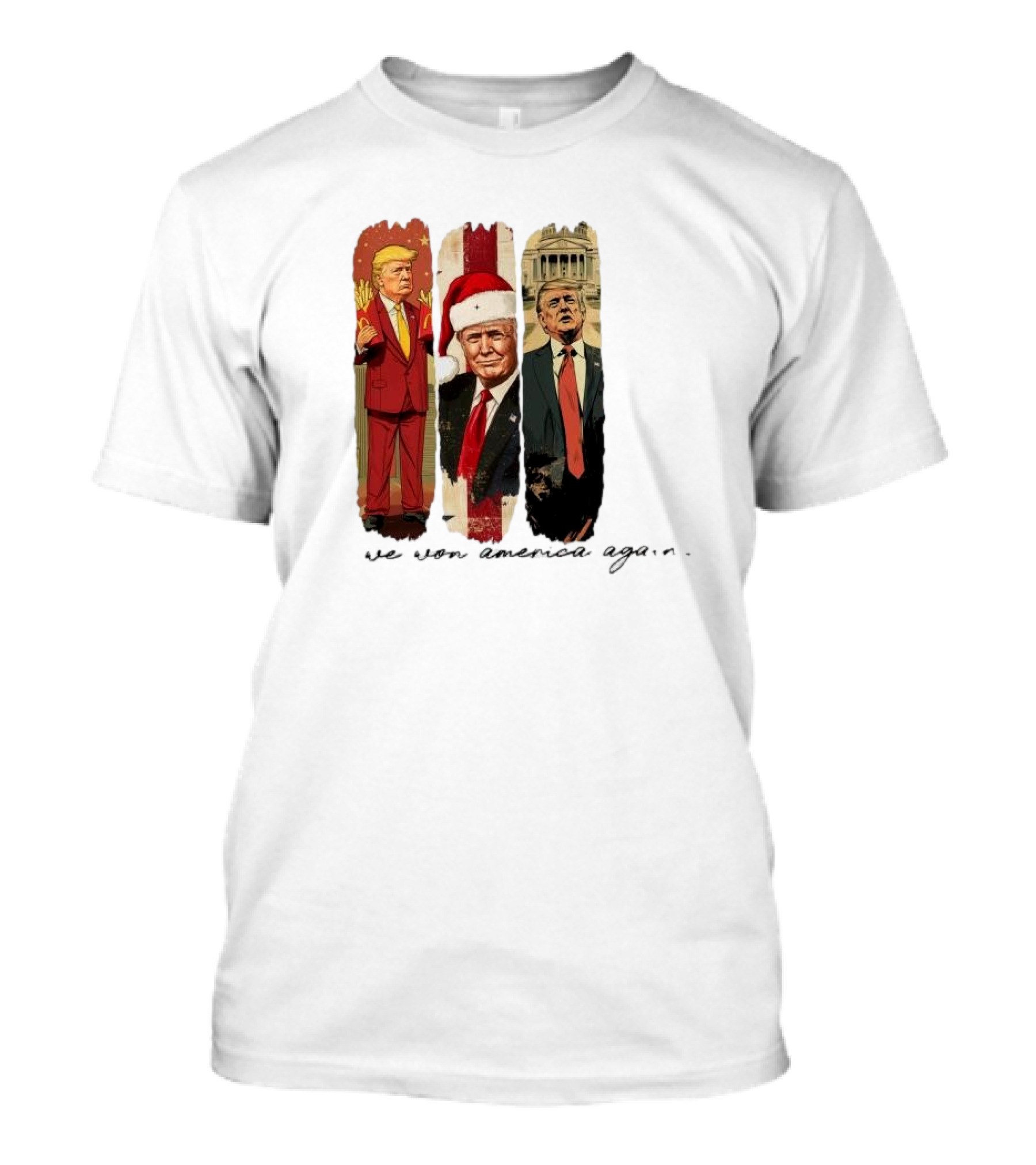 Trump Won 2024 We Won America Again Christmas Capitol T-Shirt