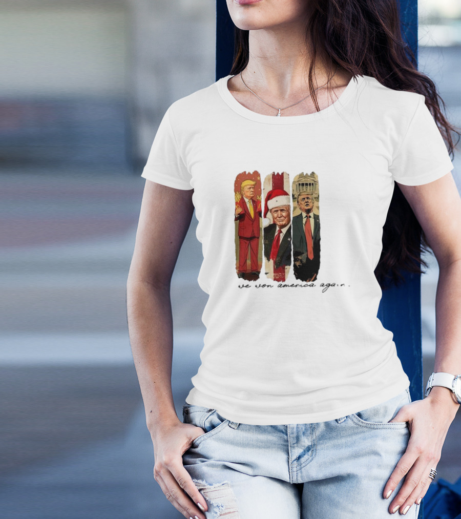 Trump Won 2024 We Won America Again Christmas Capitol T-Shirt