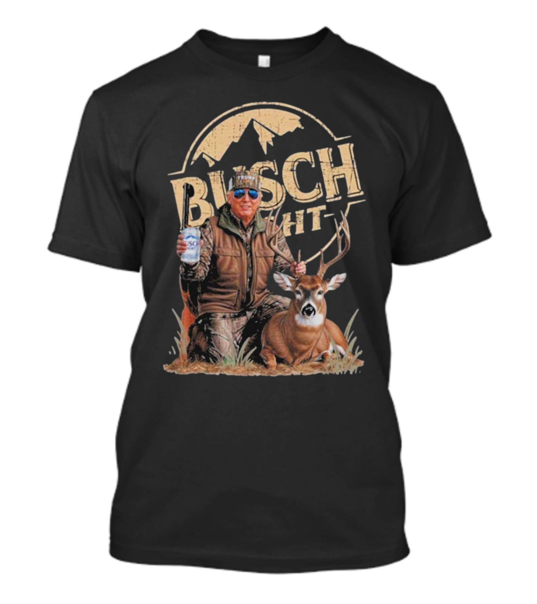 Busch Light Hunting With Trump And Deer T-Shirt