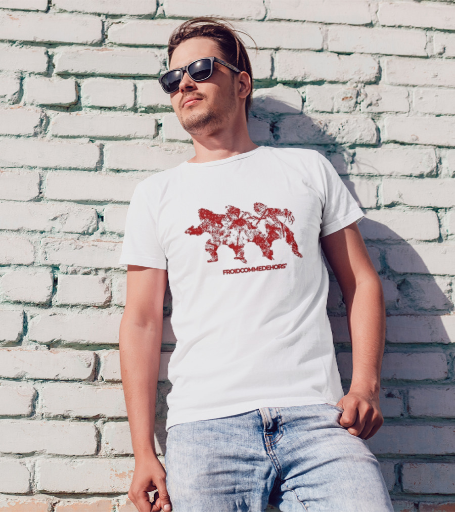 Froidcommedehors 2024 Red Trio Abstract T-Shirt