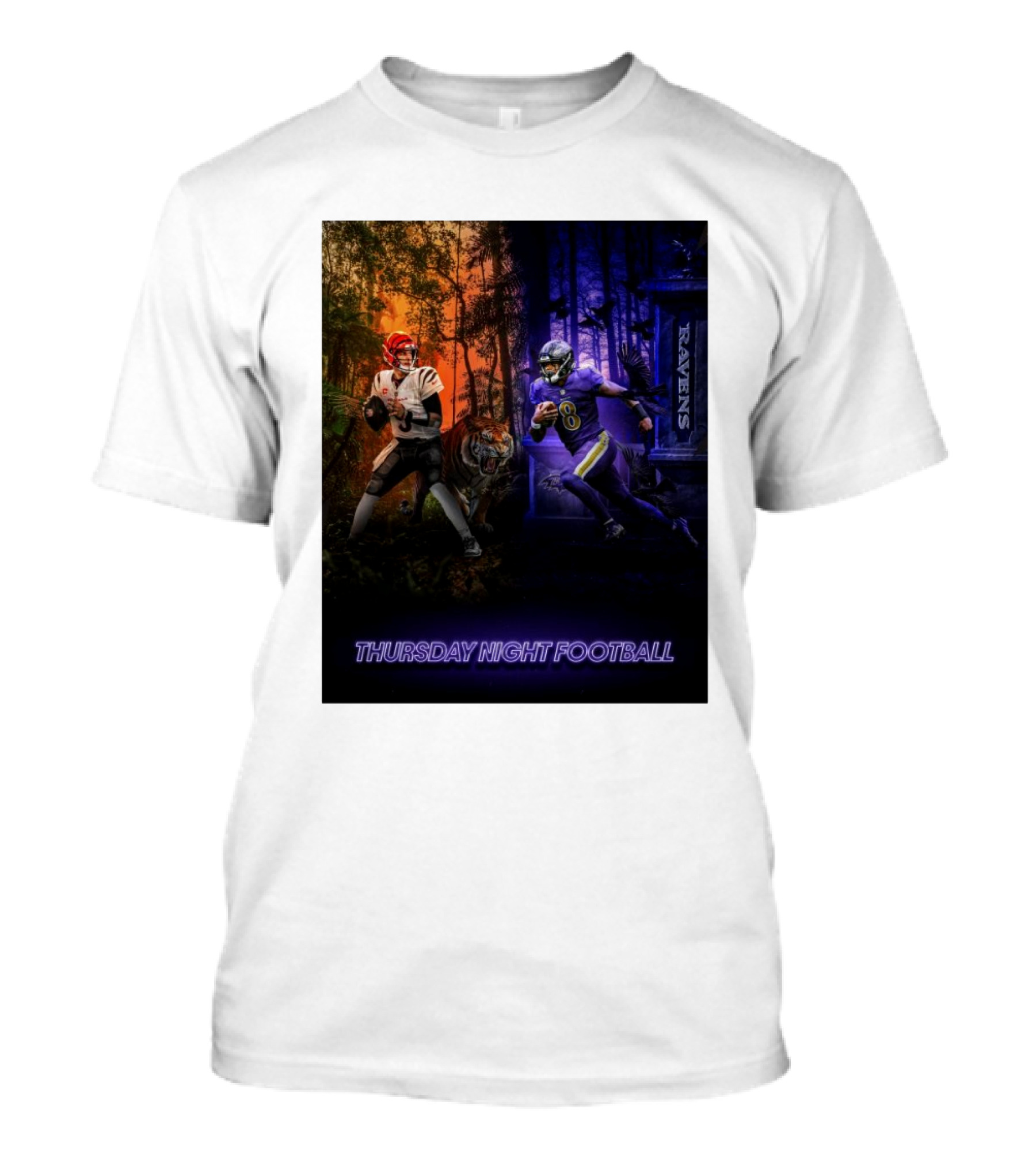 Thursday Night Football NFL Baltimore Ravens Vs Cincinnati Bengals Showdown T-Shirt