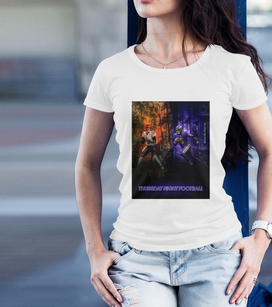 Thursday Night Football NFL Baltimore Ravens Vs Cincinnati Bengals Showdown T-Shirt