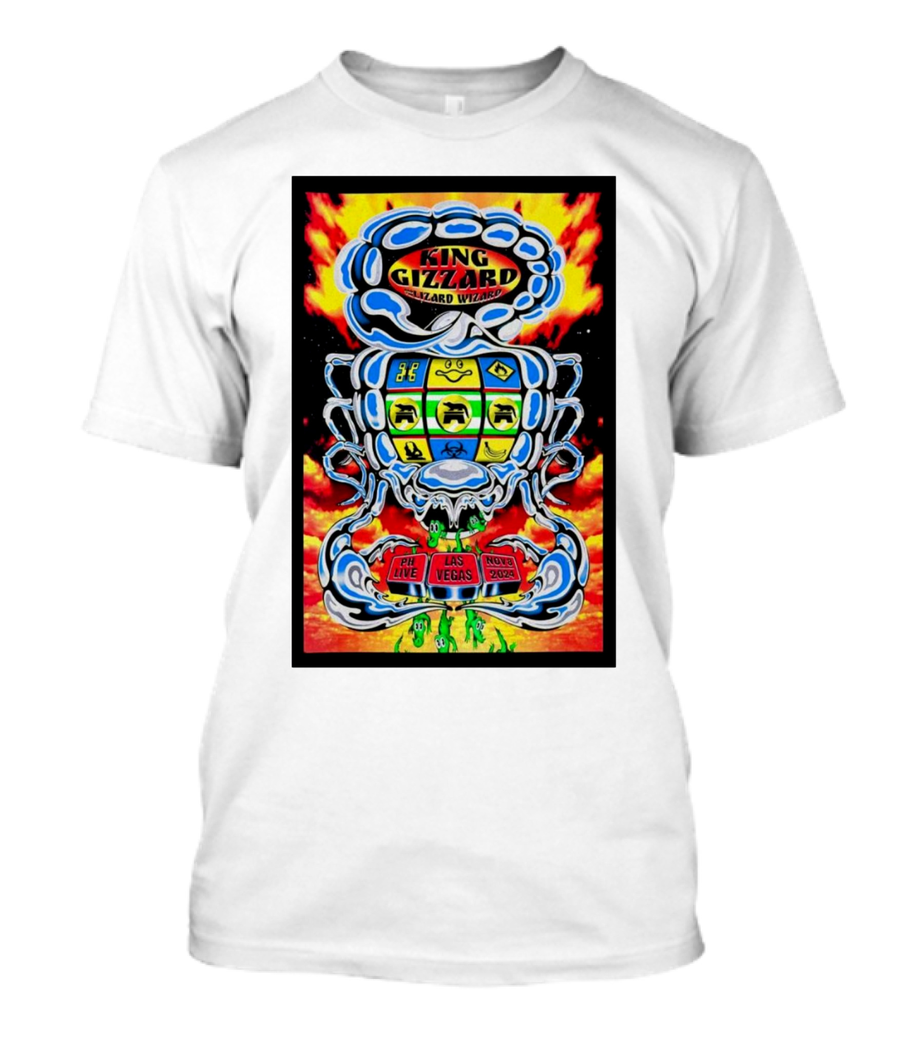 King Gizzard And The Lizard Wizard Live Las Vegas Nov 8 2024 Psychedelic Alien T-Shirt