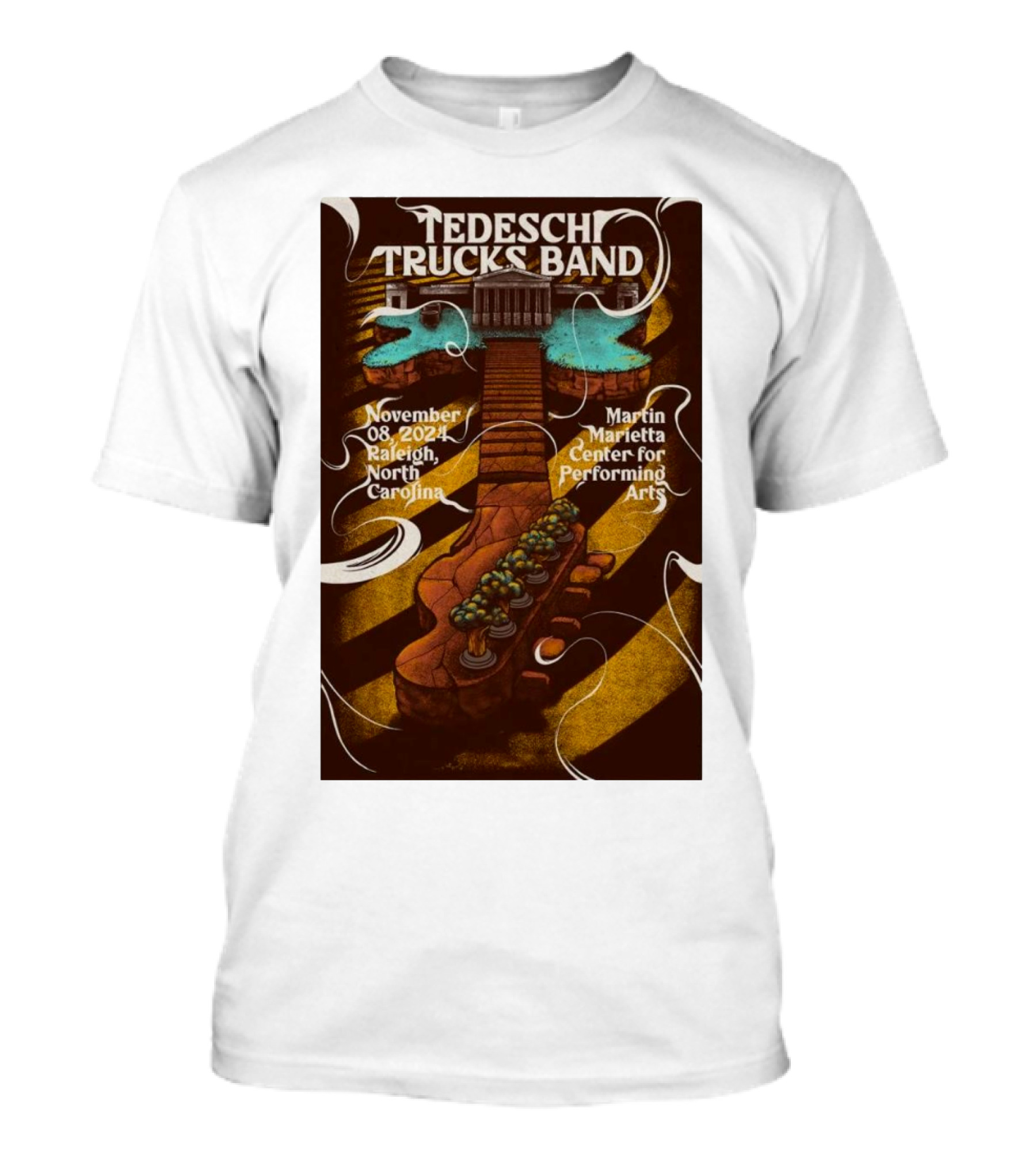 Tedeschi Trucks Band November 08 2024 Raleigh North Carolina Martin Marietta Center For Performing Arts T-Shirt