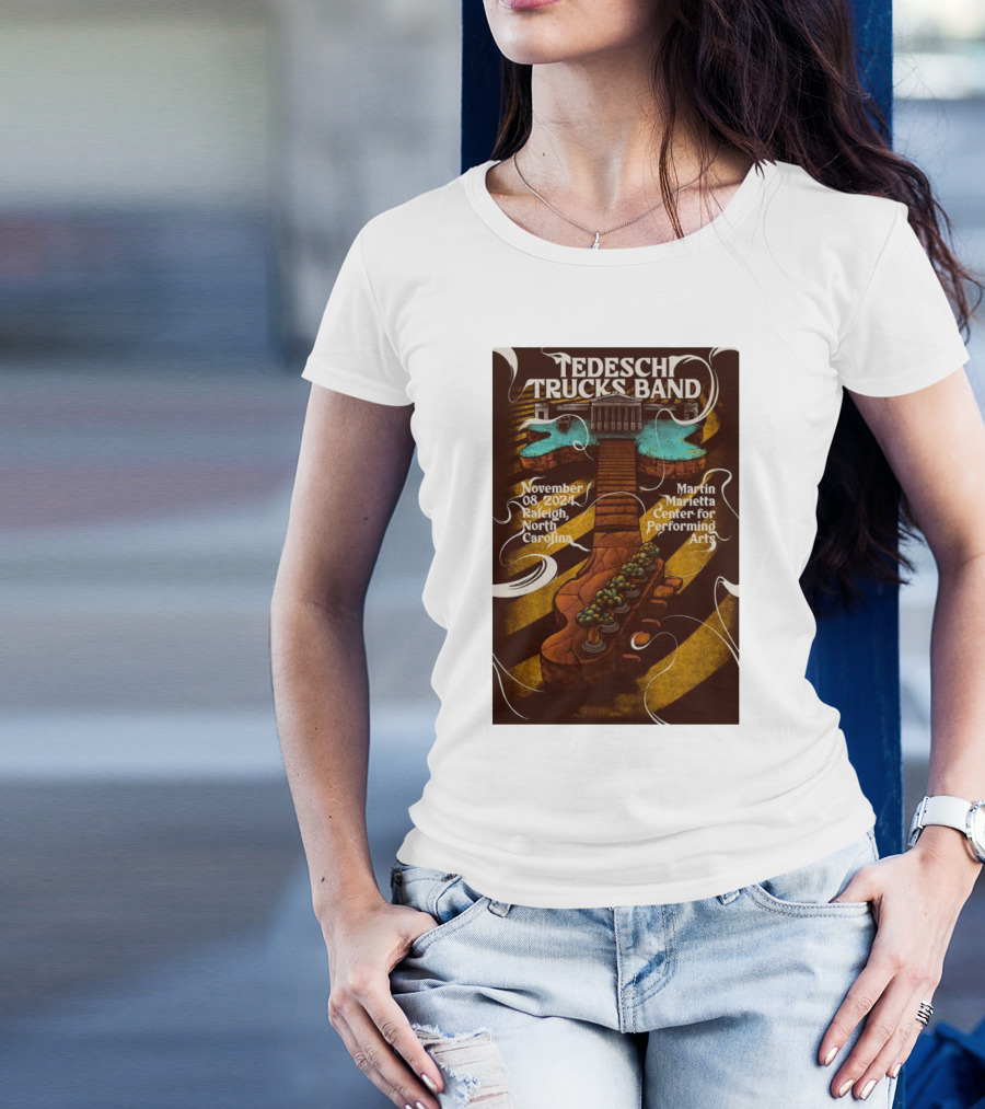 Tedeschi Trucks Band November 08 2024 Raleigh North Carolina Martin Marietta Center For Performing Arts T-Shirt