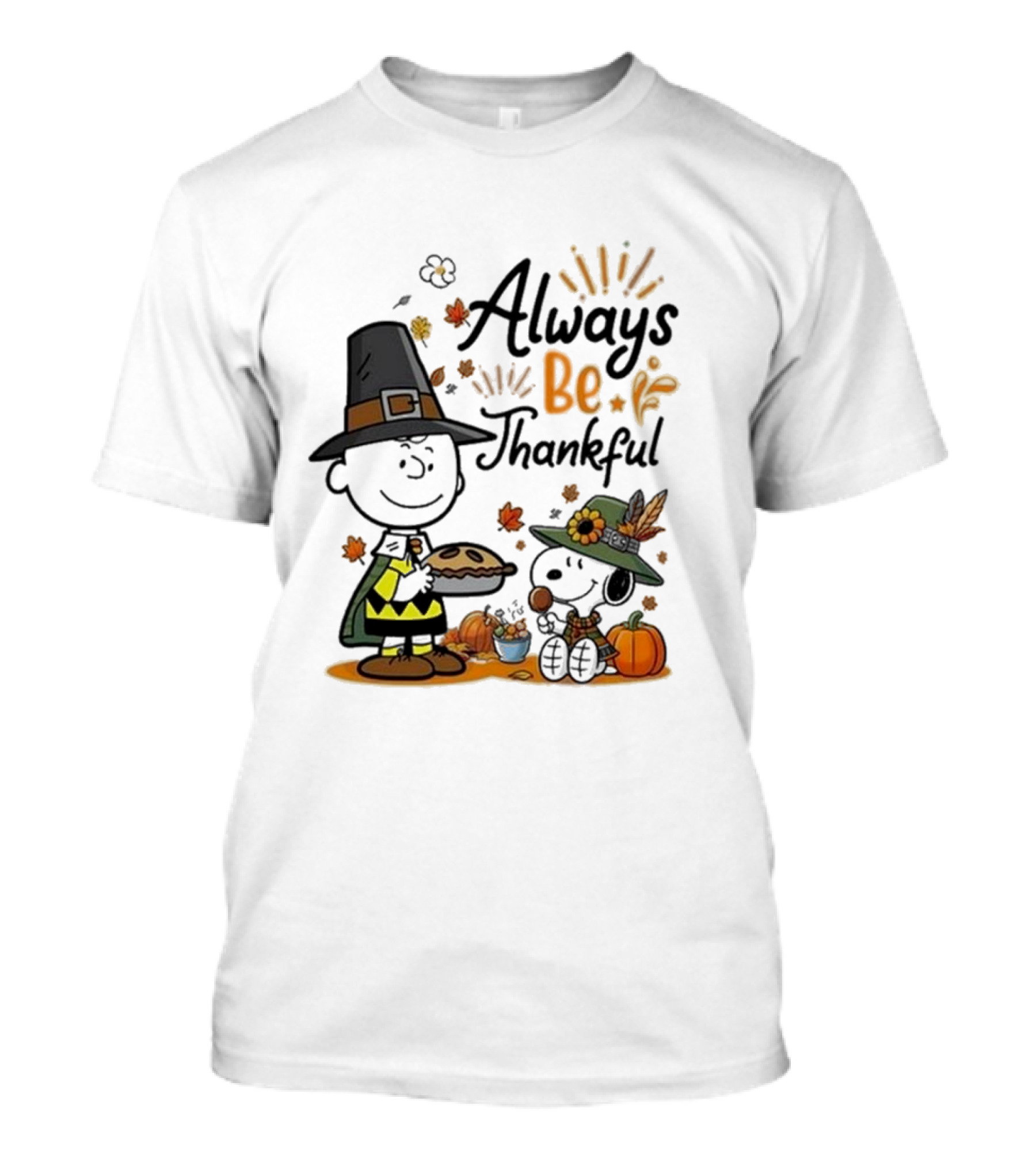 Charlie Brown Snoopy Always Be Thankful Peanuts T-Shirt