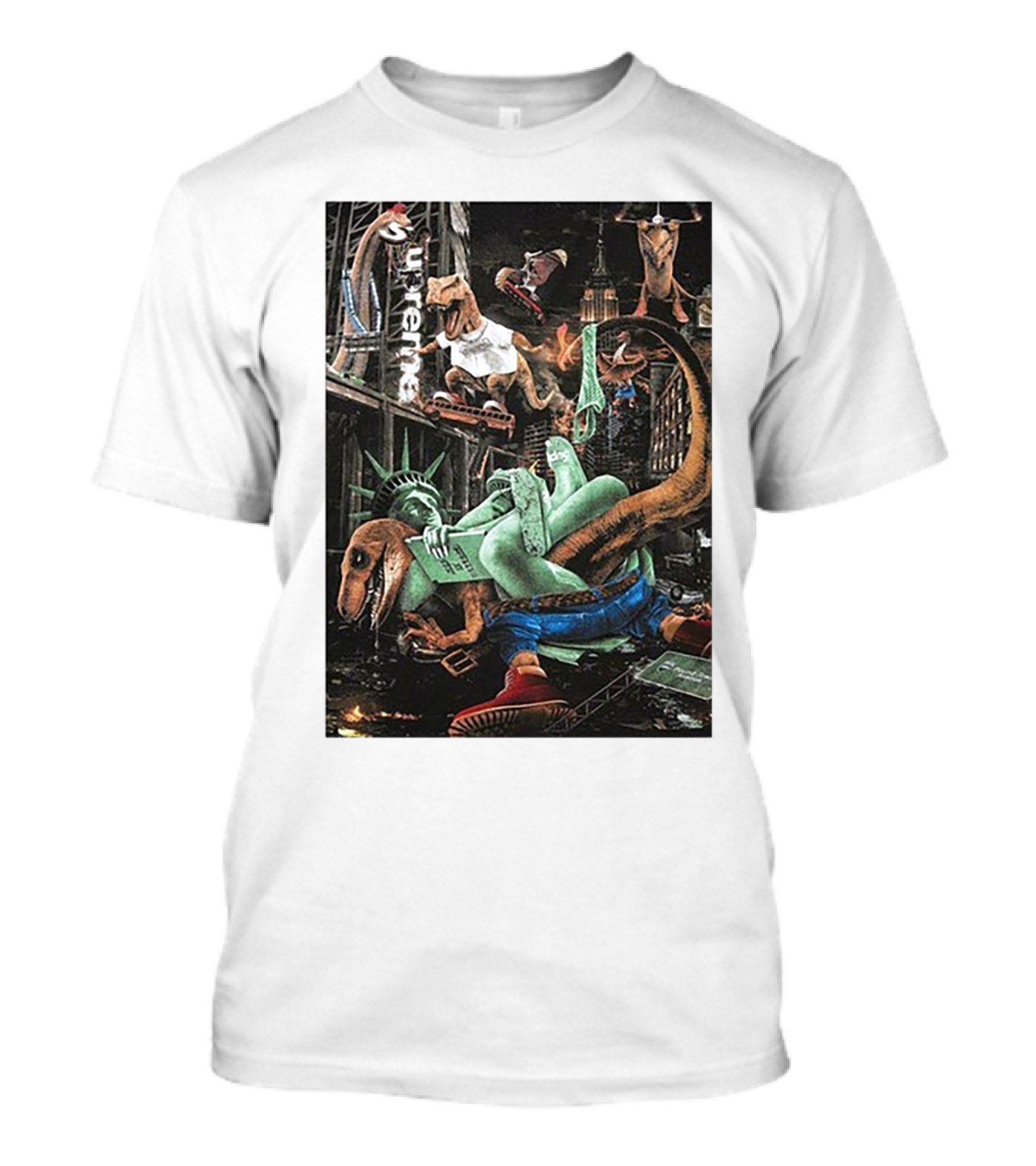 T-Rex Statue Of Liberty City Chaos Changbin T-Shirt