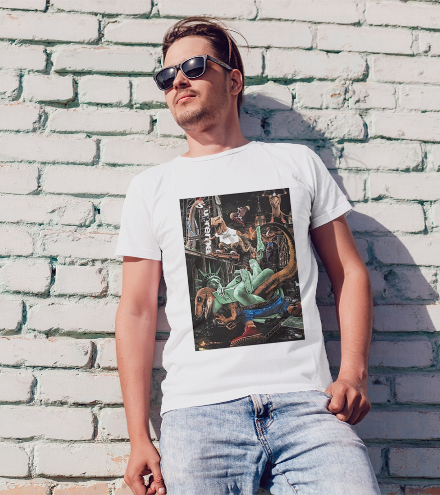 T-Rex Statue Of Liberty City Chaos Changbin T-Shirt
