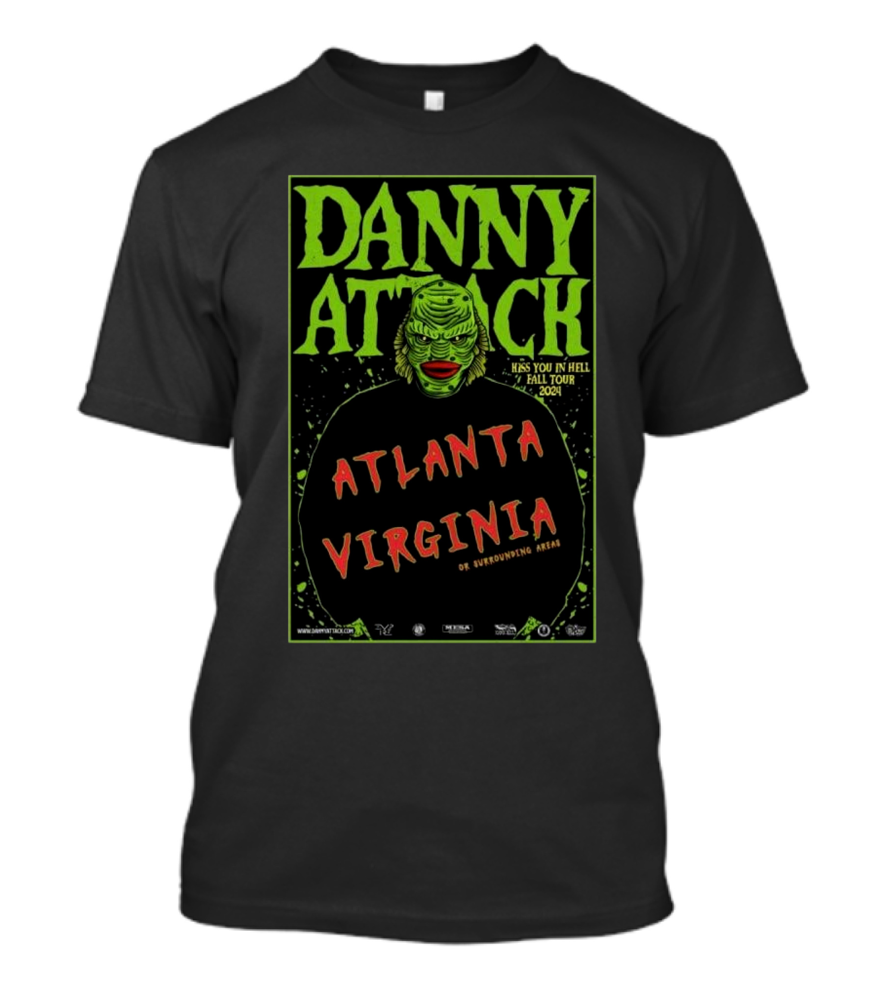 Danny Attack Atlanta Virginia Has You In Hell Fall Tour T-Shirt