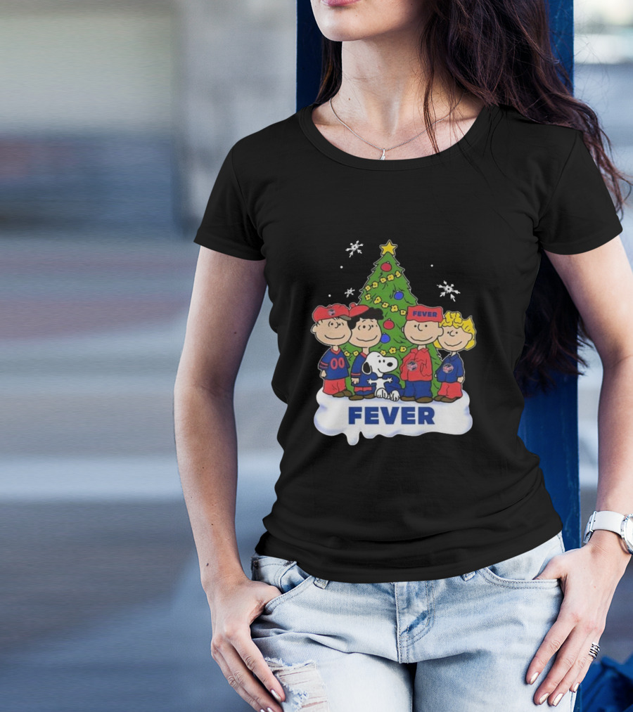 Indiana Fever Snoopy Peanuts Christmas T-Shirt