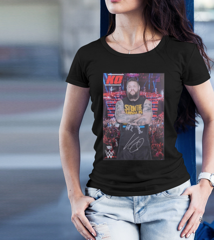 KO WWE Stun The World Framed Signature T-Shirt