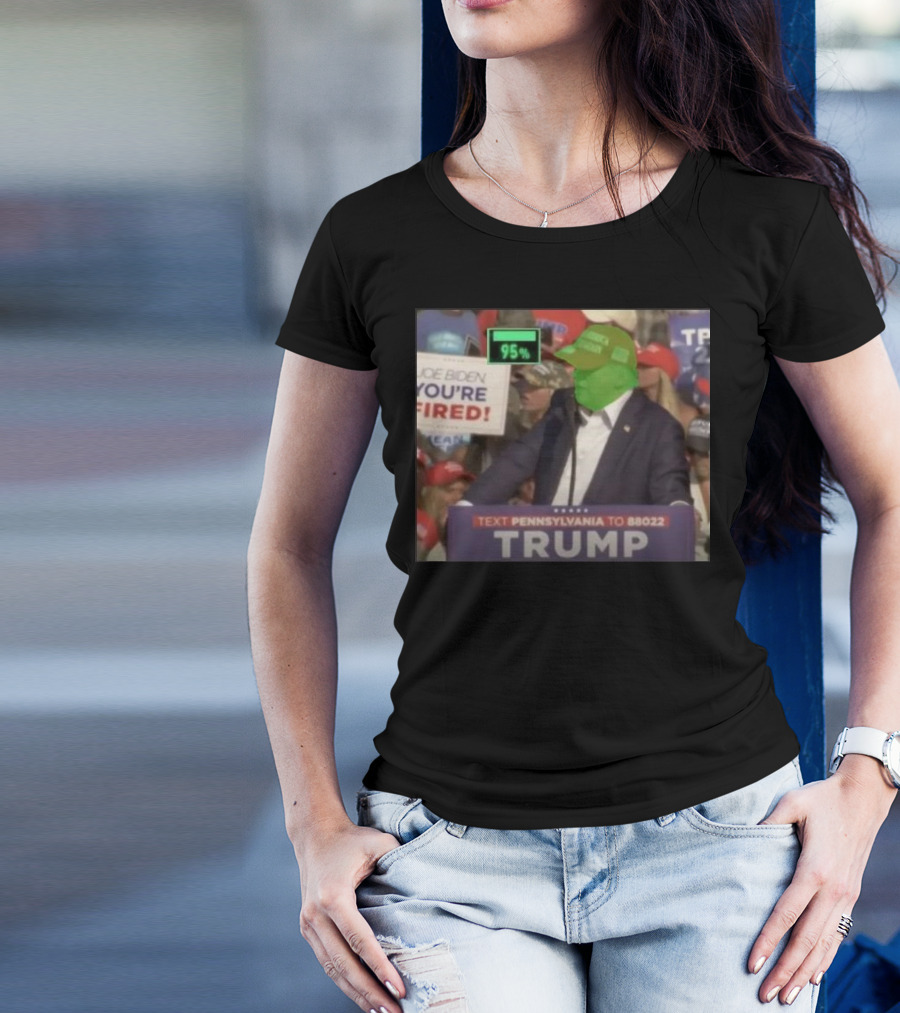 Trump Meme Raising Fist Funny Political Republican You're Fired Text Pennsylvania T-Shirt