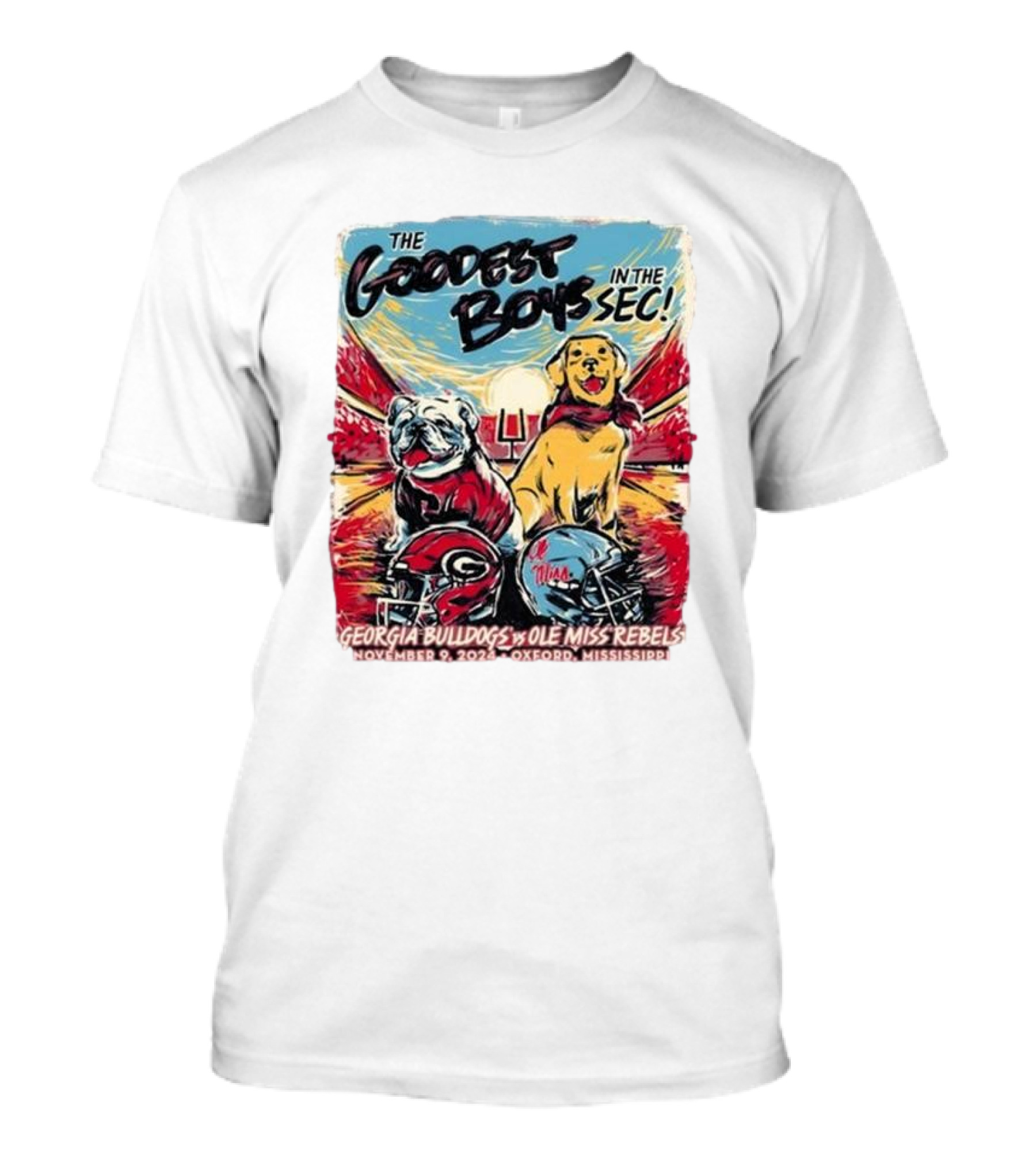 Georgia Bulldogs Vs Ole Miss Rebels The Goodest Boys In The SEC November 9 2024 Oxford Mississippi T-Shirt