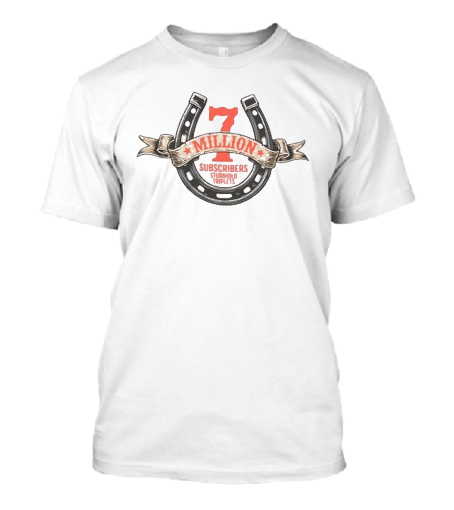 7 Million Subscribers Sturniolo Triplets Horseshoe Ribbon T-Shirt