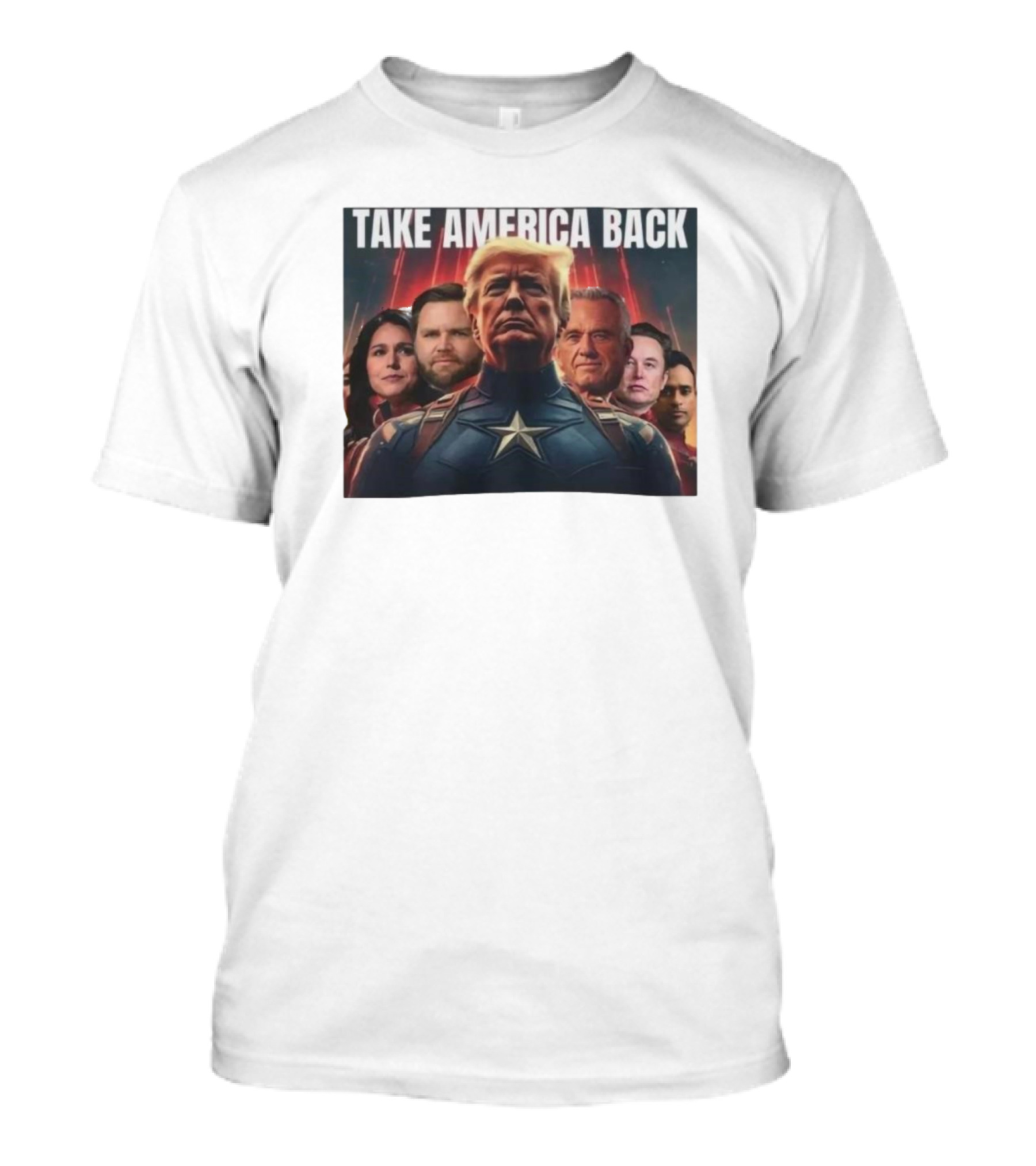 Take America Back Superhero Team Donald Trump Vance Iconic Leaders T-Shirt