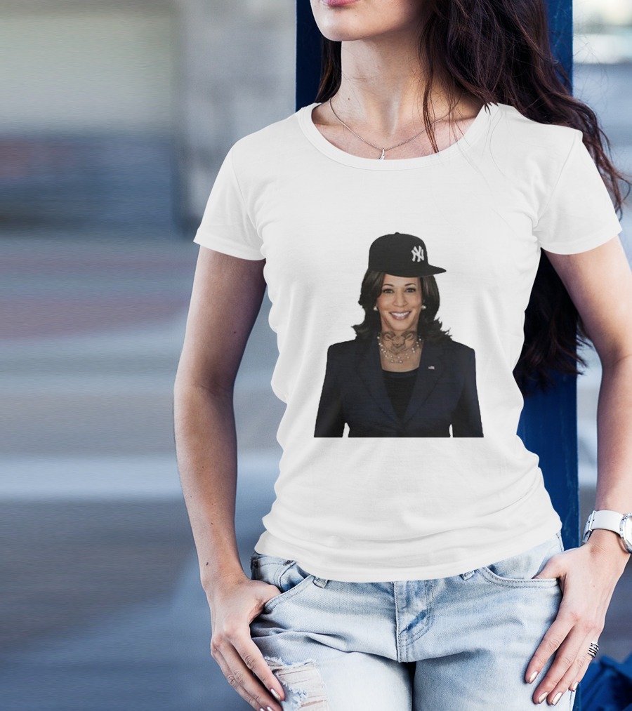 Kamala Harris New York Yankees Mashup Yankees Hat T-Shirt