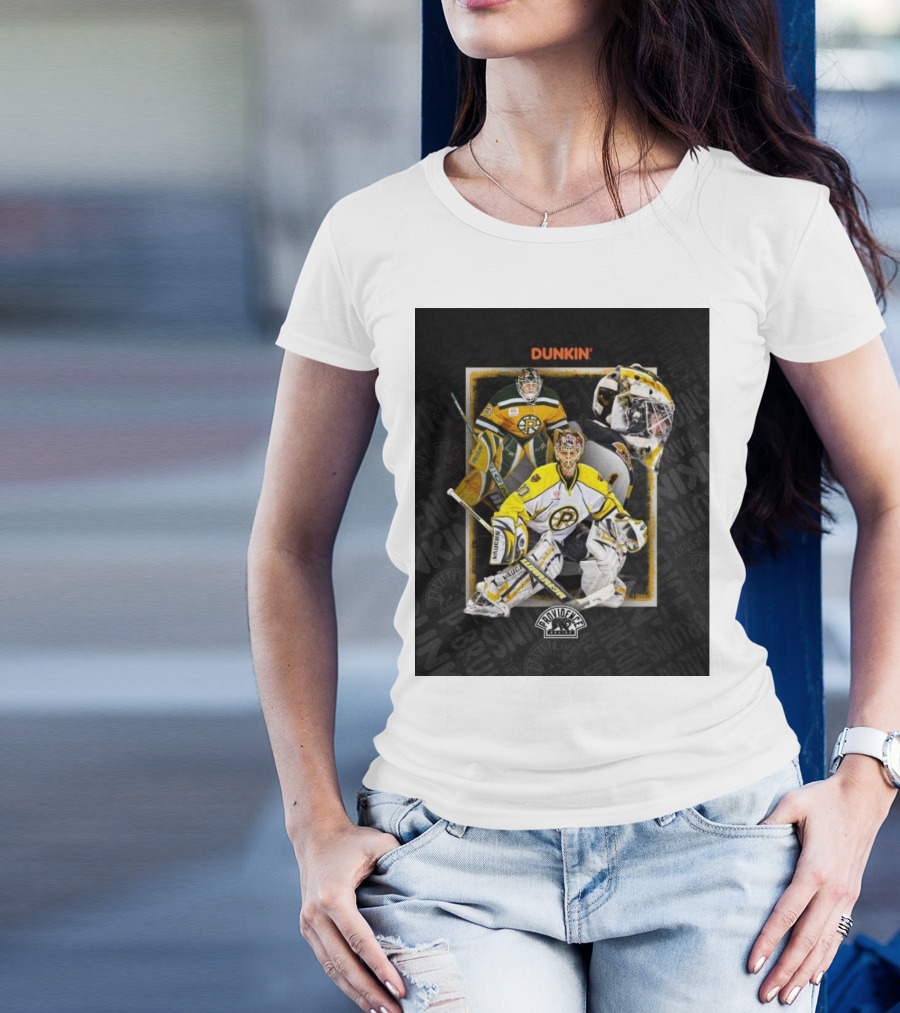 NHL Providence Bruins Dunkin Jeremy Swayman Tuukka Rask Tim Thomas T-Shirt