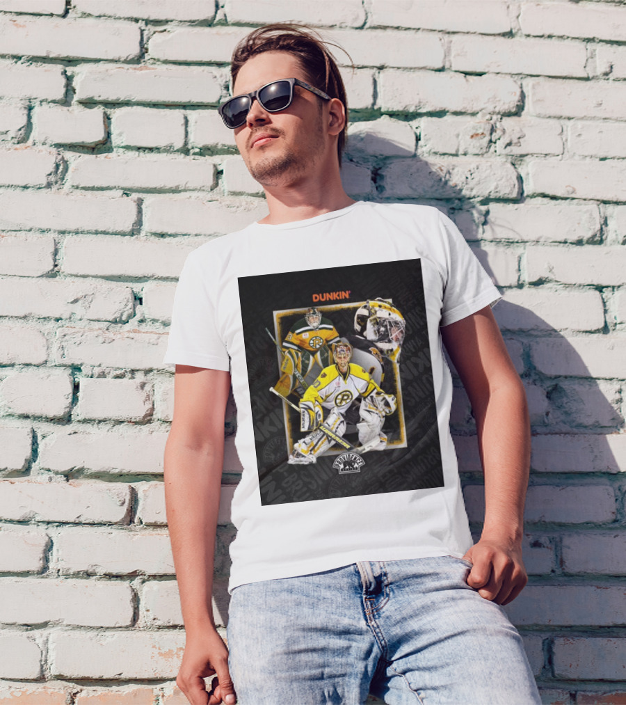 NHL Providence Bruins Dunkin Jeremy Swayman Tuukka Rask Tim Thomas T-Shirt