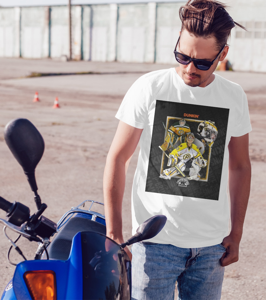 NHL Providence Bruins Dunkin Jeremy Swayman Tuukka Rask Tim Thomas T-Shirt