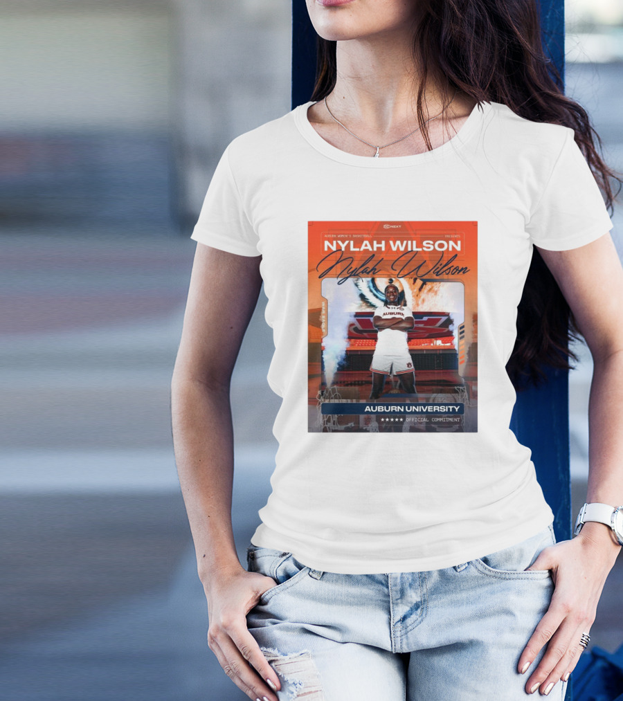 Nylah Wilson Auburn Women’s Basketball Auburn University Official Commitment T-Shirt