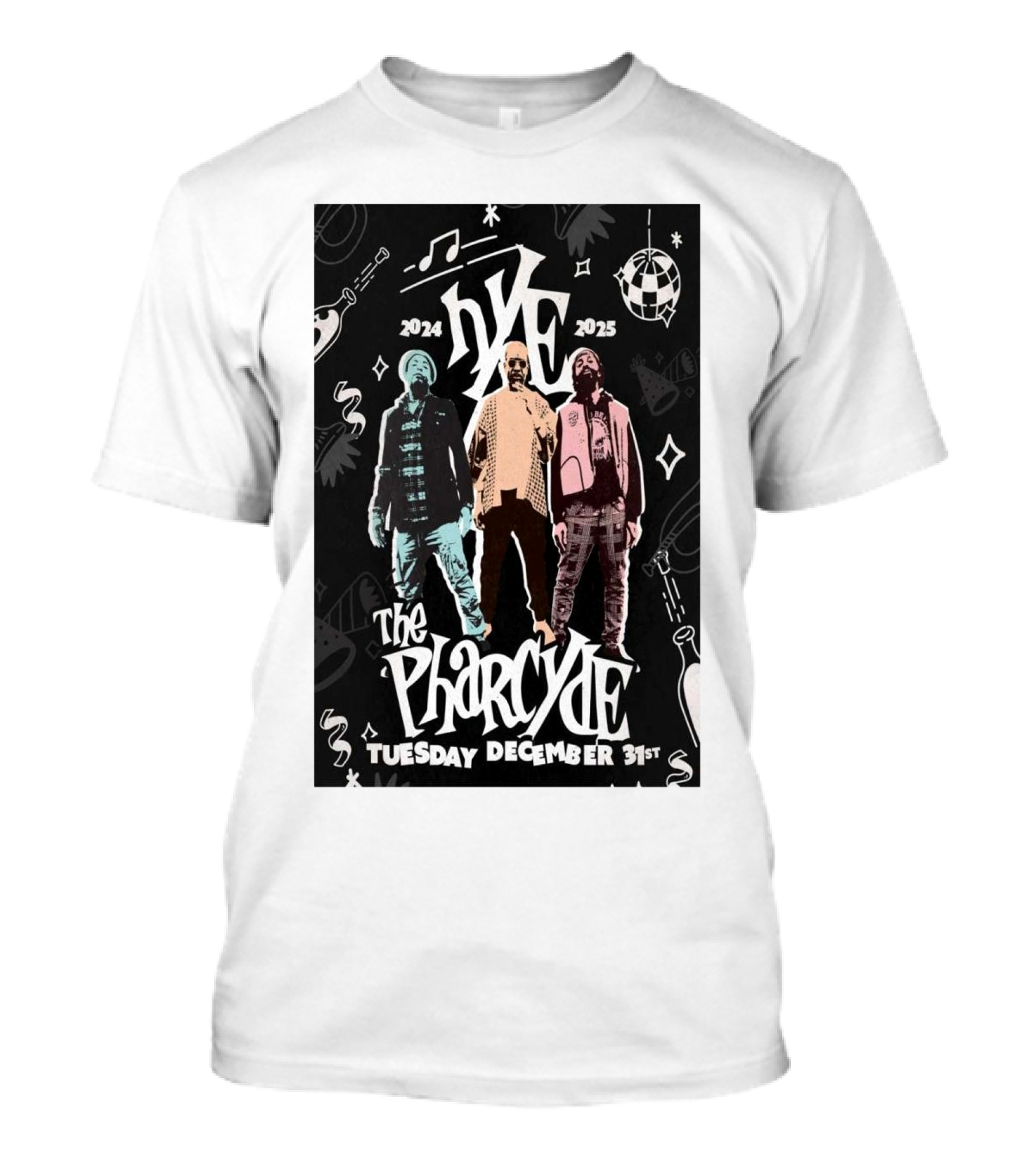 The Pharcyde NYE 2024 2025 Tuesday December 31st Ventura Music Hall T-Shirt