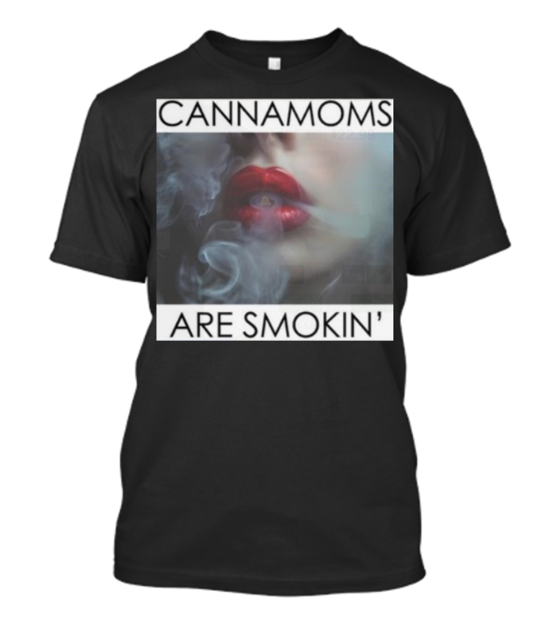 CannaMoms Are Smokin' Red Lips Smoke Image T-Shirt