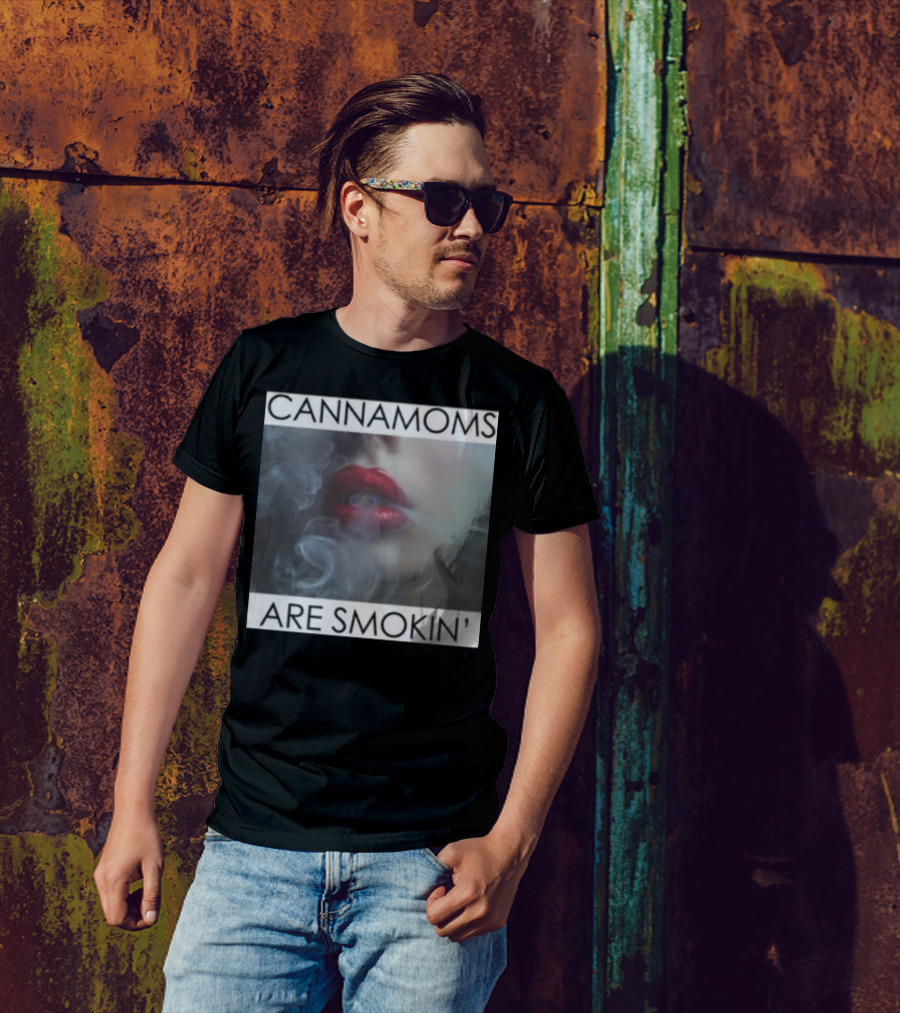 CannaMoms Are Smokin' Red Lips Smoke Image T-Shirt