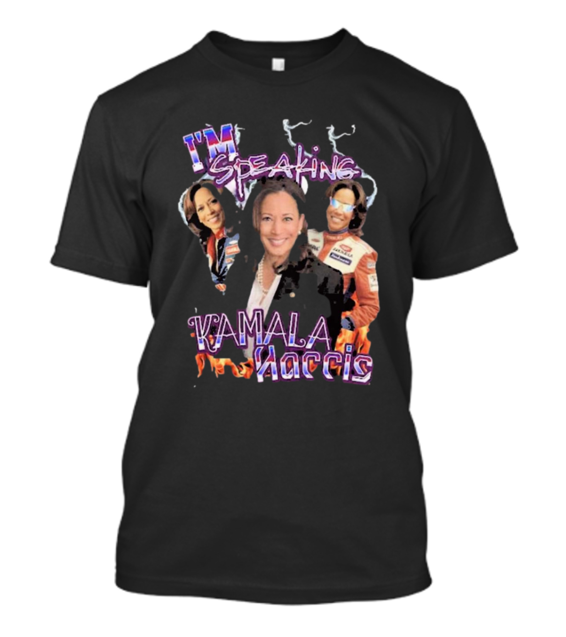I'M Speaking Kamala Harris Racing Flames Bootleg T-Shirt