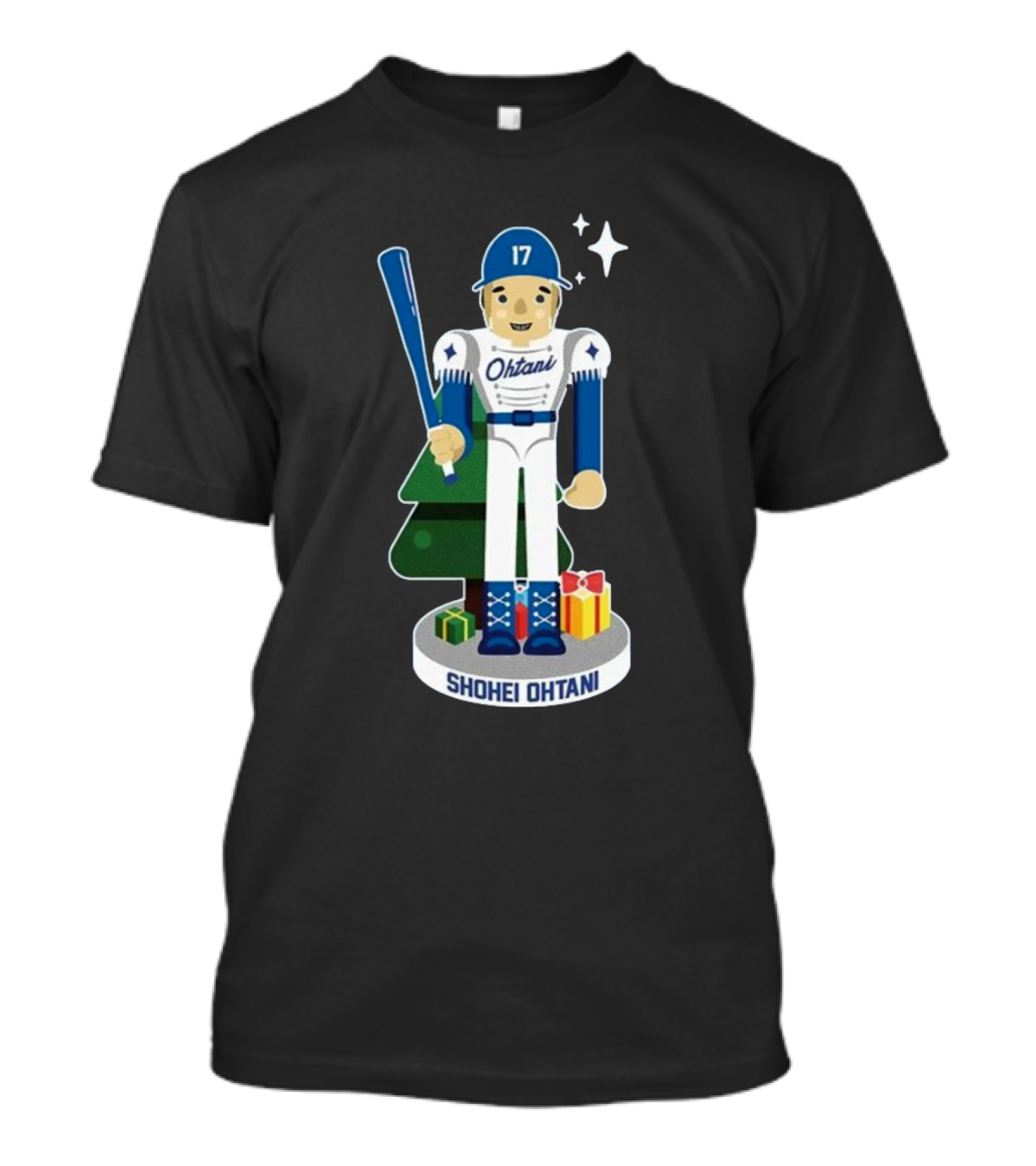 Shohei Ohtani Christmas Nutcracker 2024 Baseball Player With Gifts And Tree T-Shirt