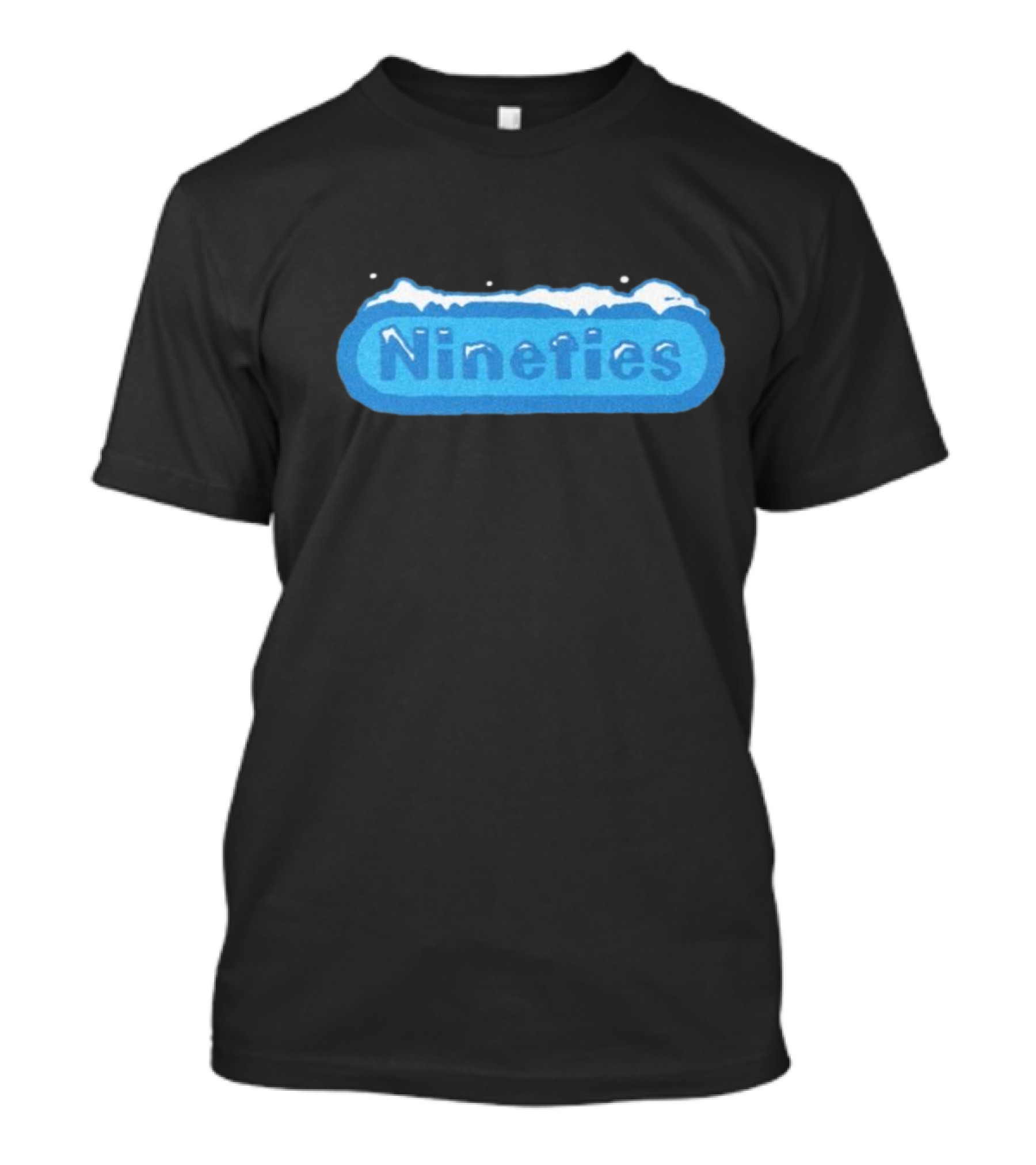 Nineties Logo Snowy Happy Christmas T-Shirt