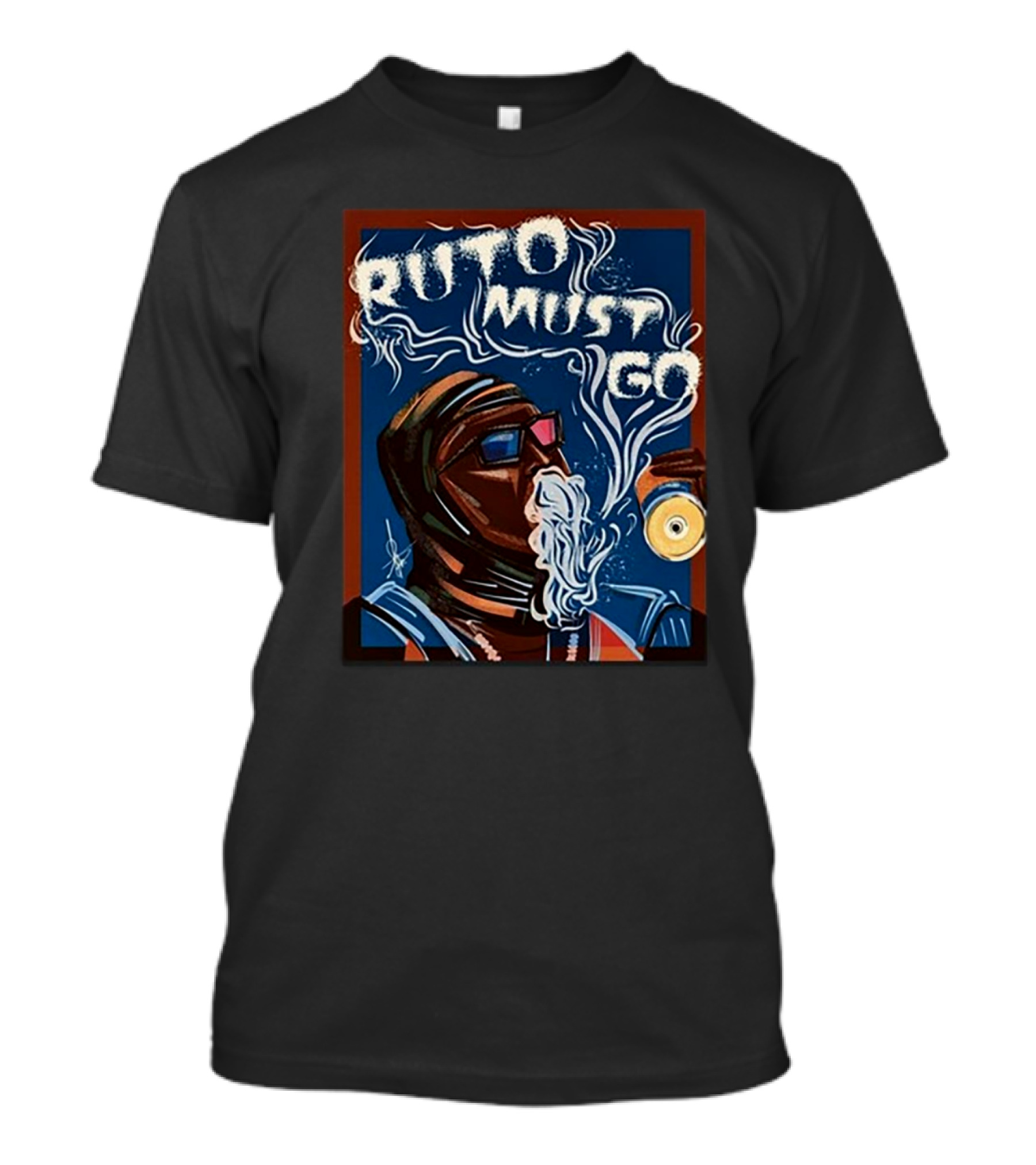 Ruto Must Go Smoking Character With Painted Smoke Plumes T-Shirt