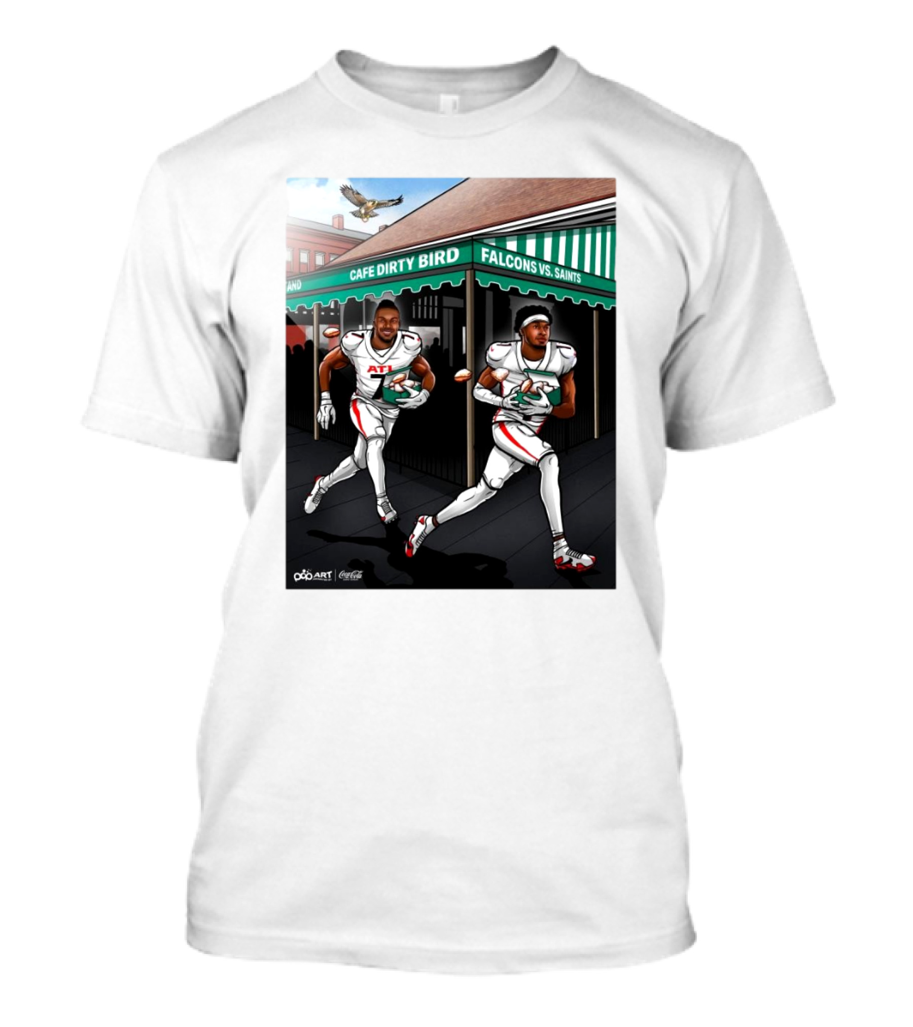 Cafe Dirty Bird Falcons Vs Saints Beignets T-Shirt