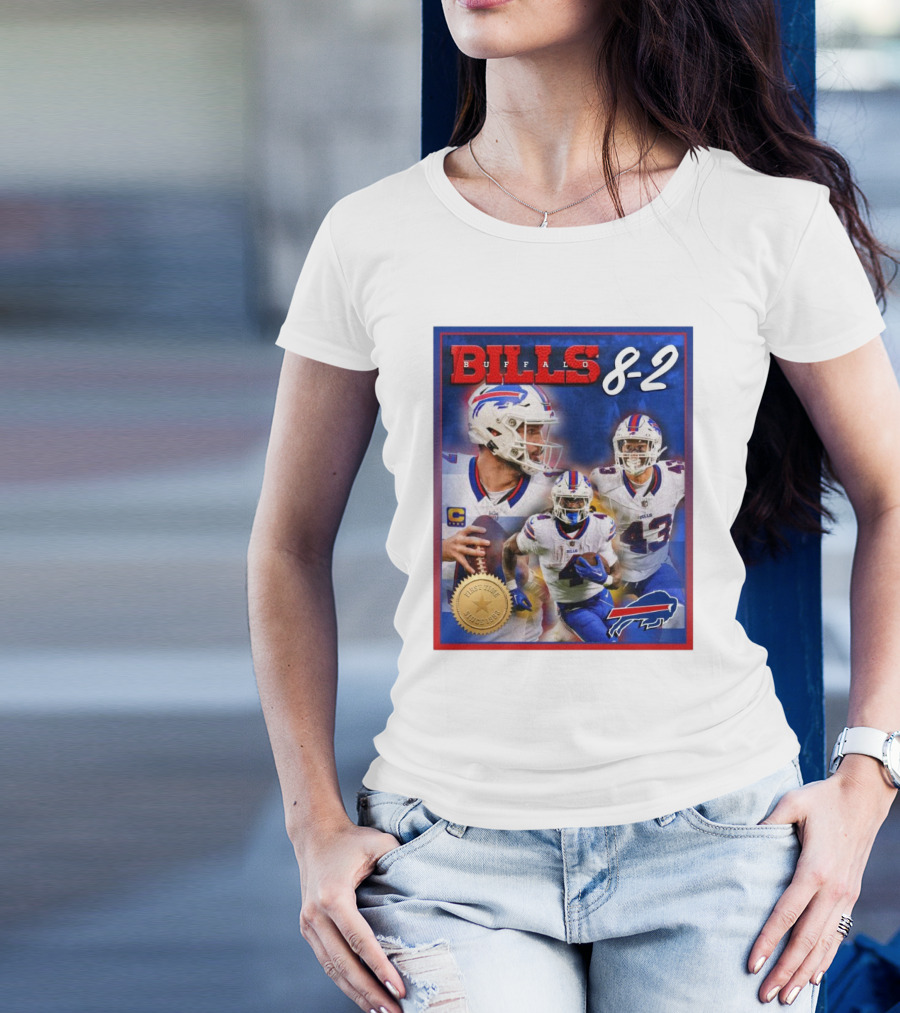 Buffalo Bills 8-2 NFL Team Highlight With Players T-Shirt