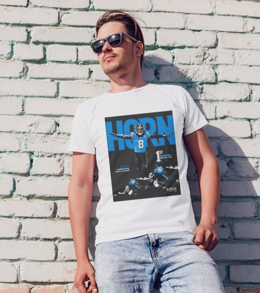 Carolina Panthers Jaycee Horn 1st In NFL Among CBs 42.0% Completion Rate Allowed T-Shirt