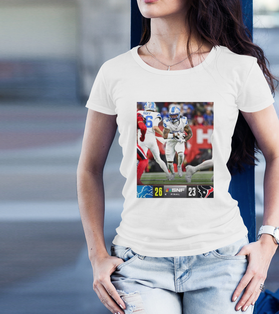 Detroit Lions 26-23 Victory Over Houston Texans On SNF To Reach 8-1 T-Shirt