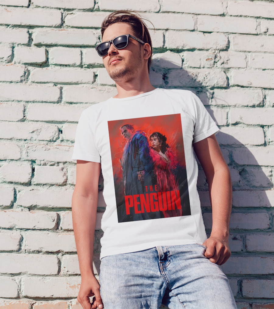 The Penguin Suffering The Last Episode Red And Blue Characters T-Shirt