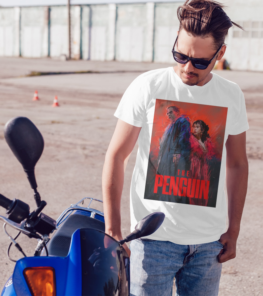 The Penguin Suffering The Last Episode Red And Blue Characters T-Shirt