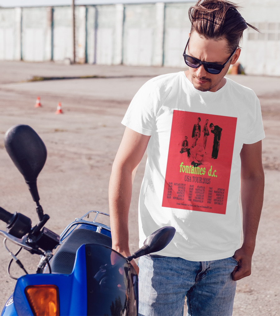 Fontaines D.C. USA Tour 2025 Salt Lake City Los Angeles Houston Austin New Orleans Atlanta Nashville Raleigh Chicago Indianapolis Detroit Philadelphia Brooklyn New York T-Shirt
